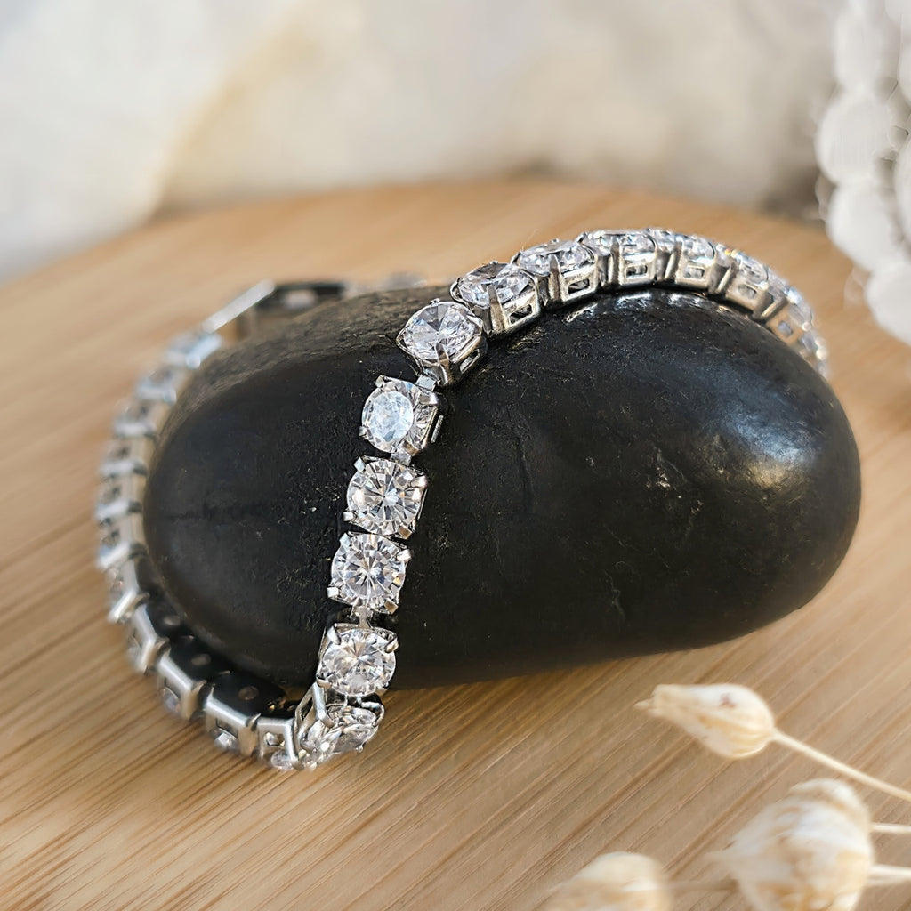 Brățară Tennis din Inox 4mm Oțel Inoxidabil Auriu - BF1158 - Hipoalergenică