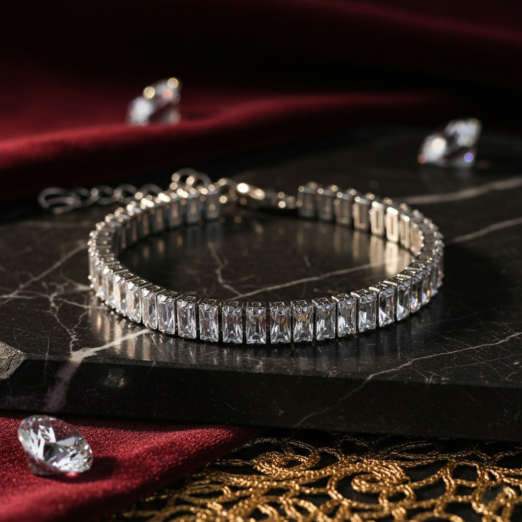 Brățară Tennis din Inox 6mm Oțel Inoxidabil Auriu - BF1142 - Hipoalergenică