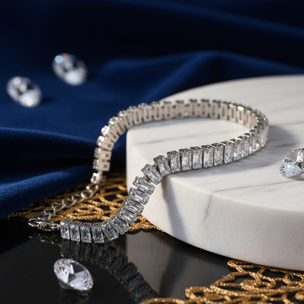 Brățară Tennis din Inox 6mm Oțel Inoxidabil Auriu - BF1142 - Hipoalergenică