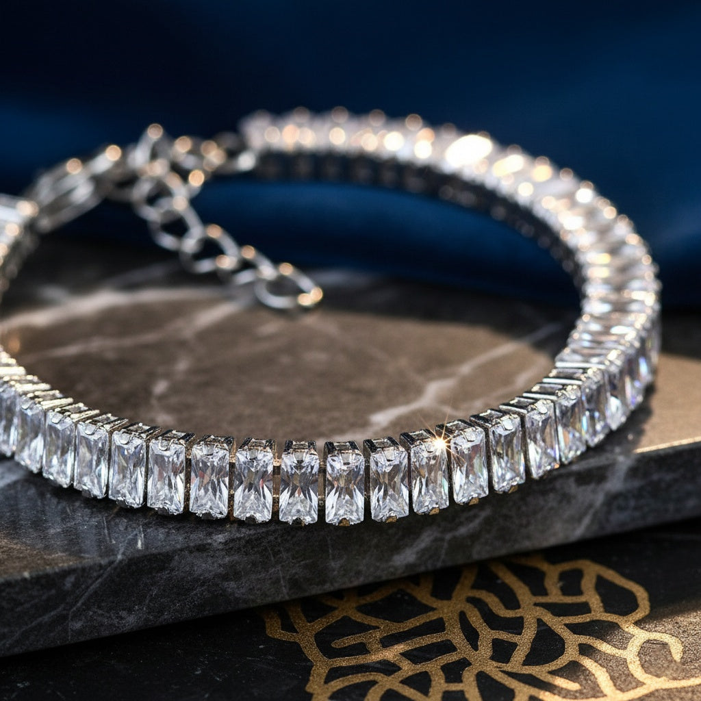 Brățară Tennis din Inox 6mm Oțel Inoxidabil Auriu - BF1142 - Hipoalergenică