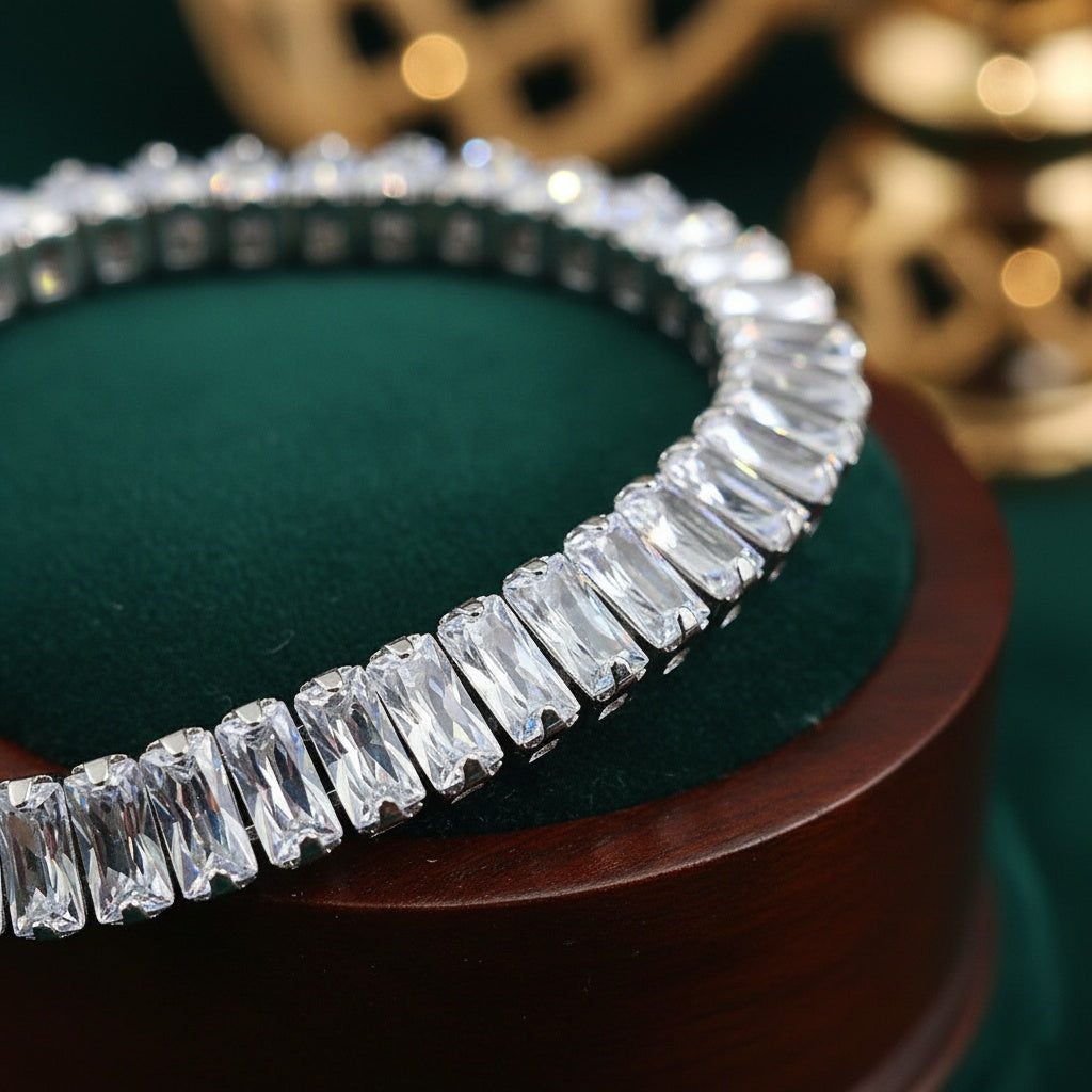 Brățară Tennis din Inox 6mm Oțel Inoxidabil Auriu - BF1142 - Hipoalergenică