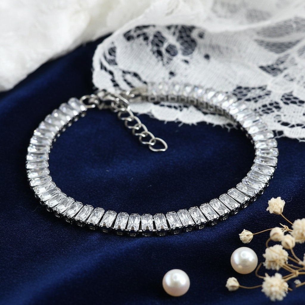 Brățară Tennis din Inox 6mm Oțel Inoxidabil Auriu - BF1142 - Hipoalergenică