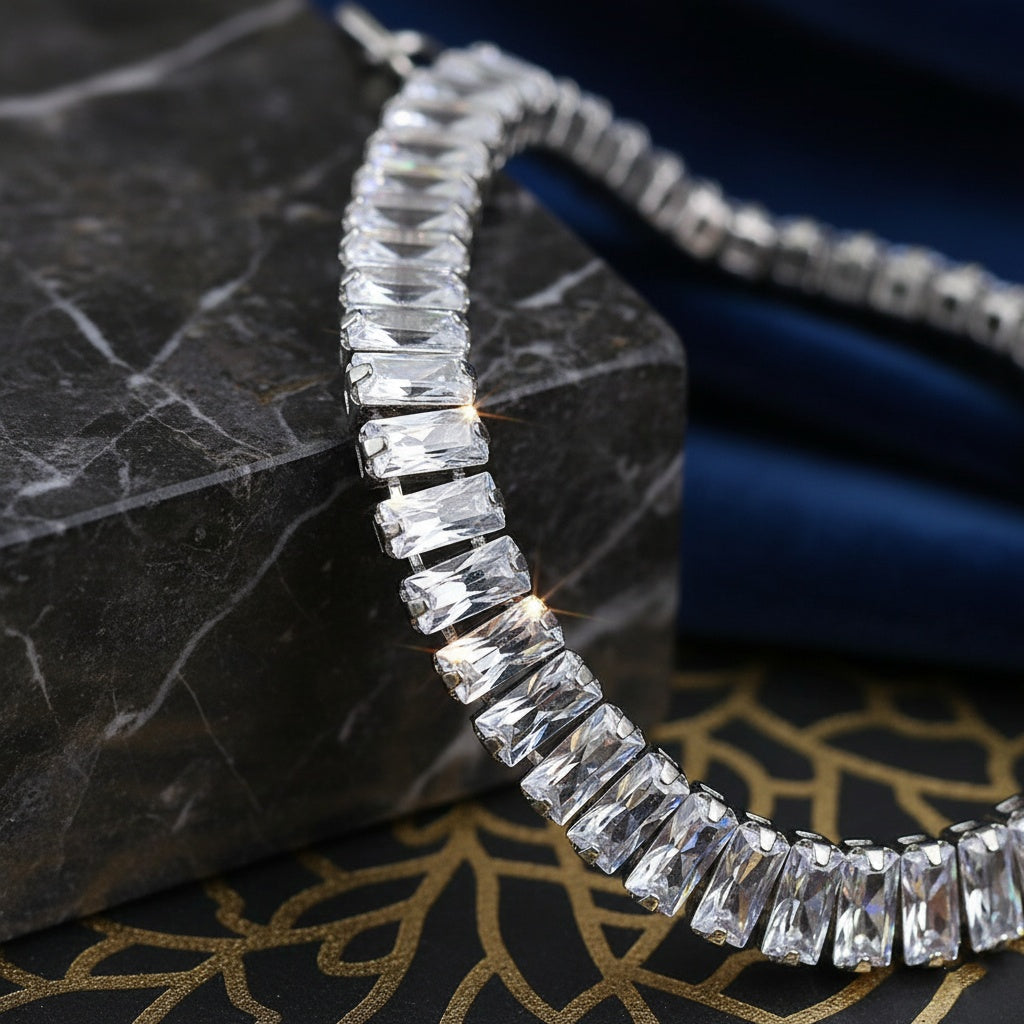 Brățară Tennis din Inox 6mm Oțel Inoxidabil Auriu - BF1142 - Hipoalergenică