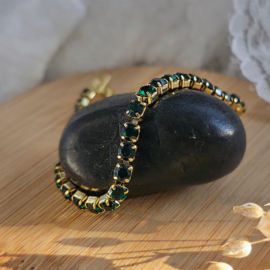 Brățară Tennis din Inox cu Pietre Verzi 4mm