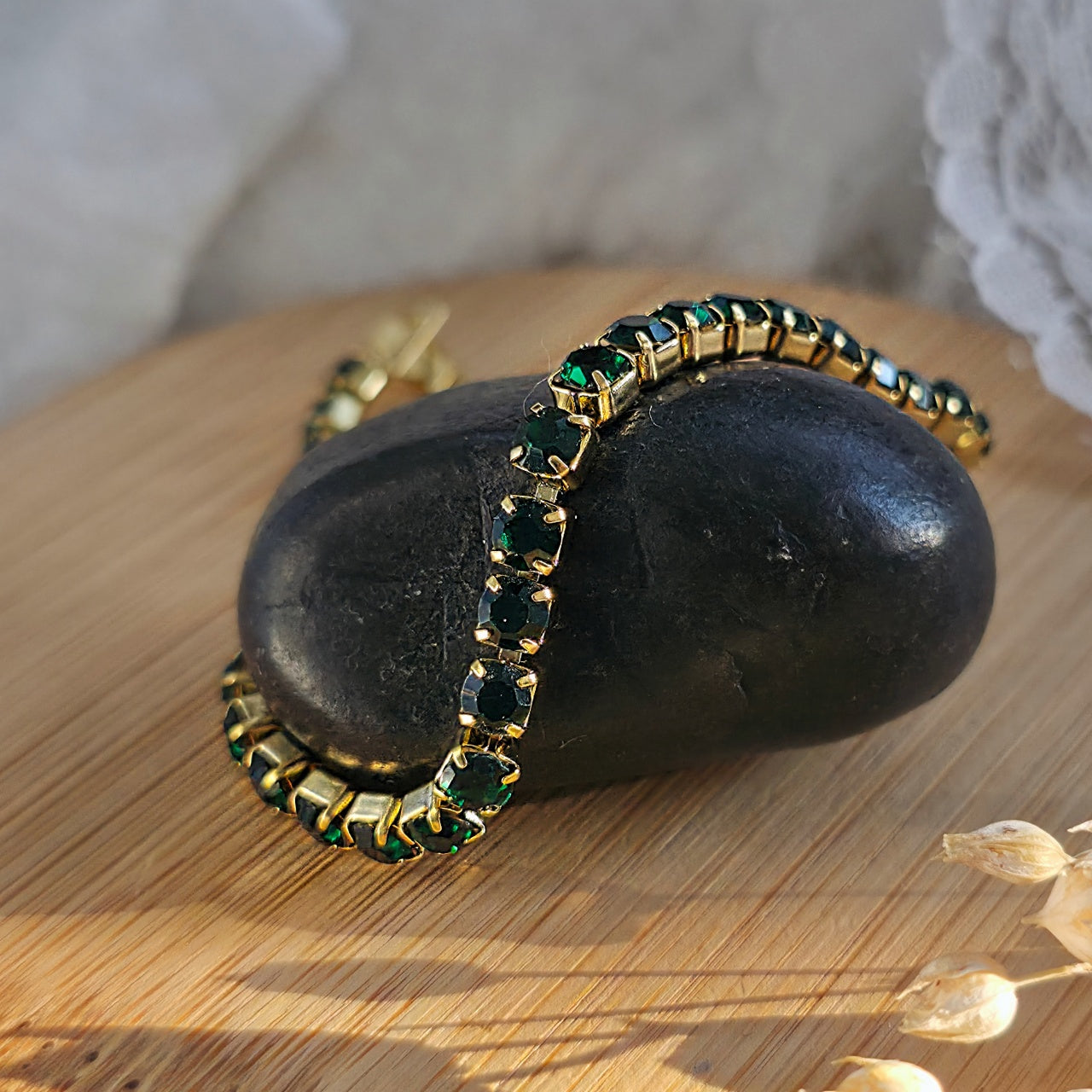 Brățară Tennis din Inox cu Pietre Verzi 4mm