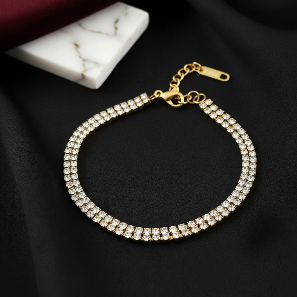 Brățară Tennis din Inox Dubla - BF1127