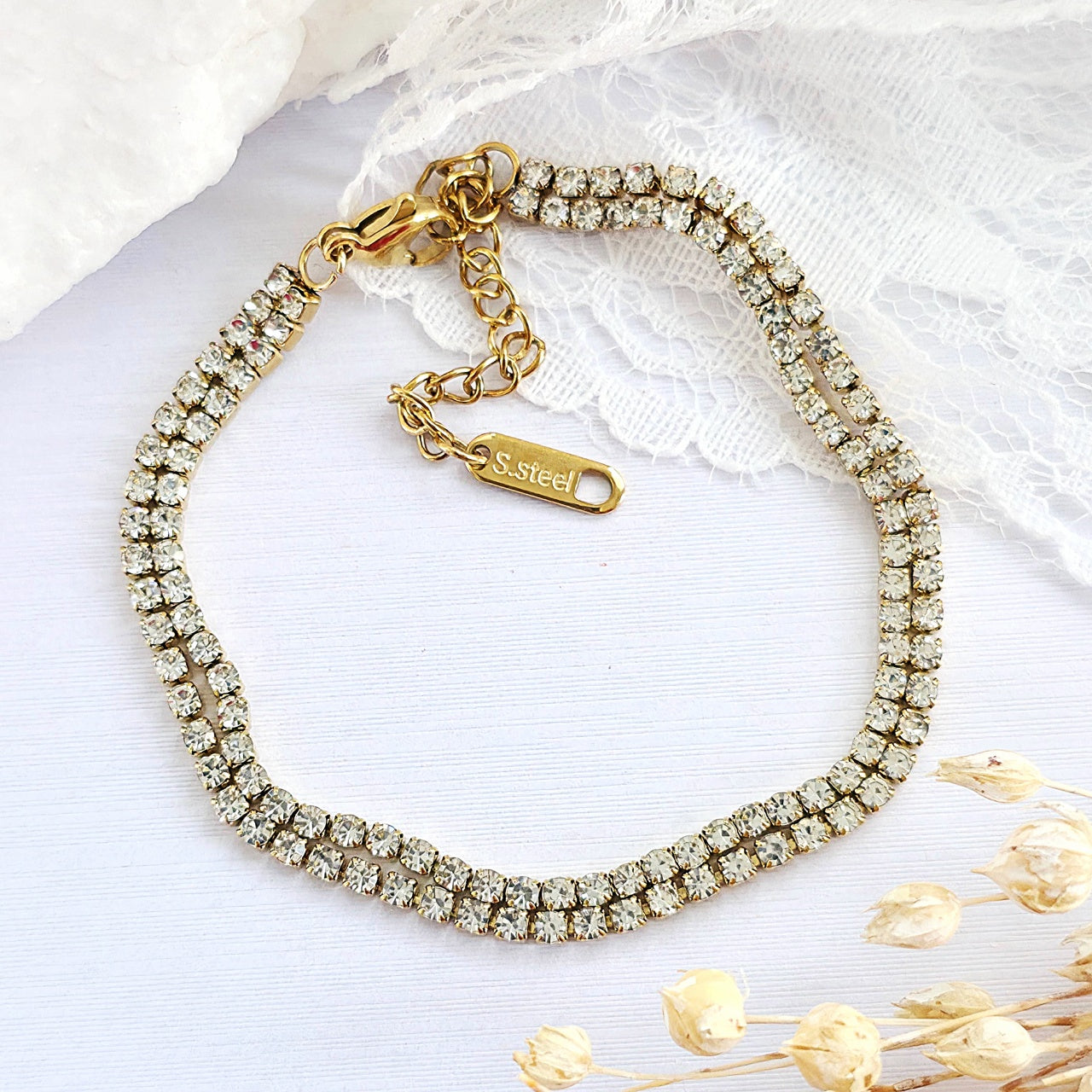 Brățară Tennis din Inox Dubla - BF1127