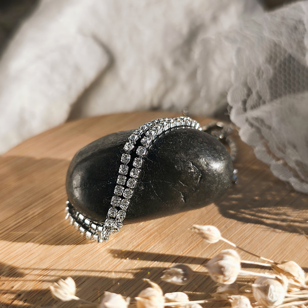 Brățară Tennis din Inox Dubla Oțel Inoxidabil Auriu - Hipoalergenică - BF1173