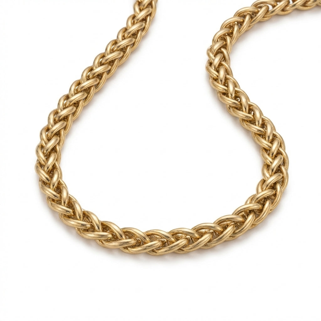 Lănțișor Inox Wheat Auriu Statement - Bold - Hipoalergenic