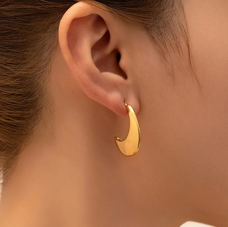 Cercei Semilună din Oțel Inoxidabil - Hipoalergenici