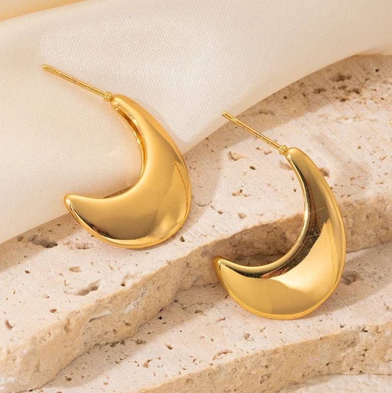 Cercei Semilună din Oțel Inoxidabil - Hipoalergenici