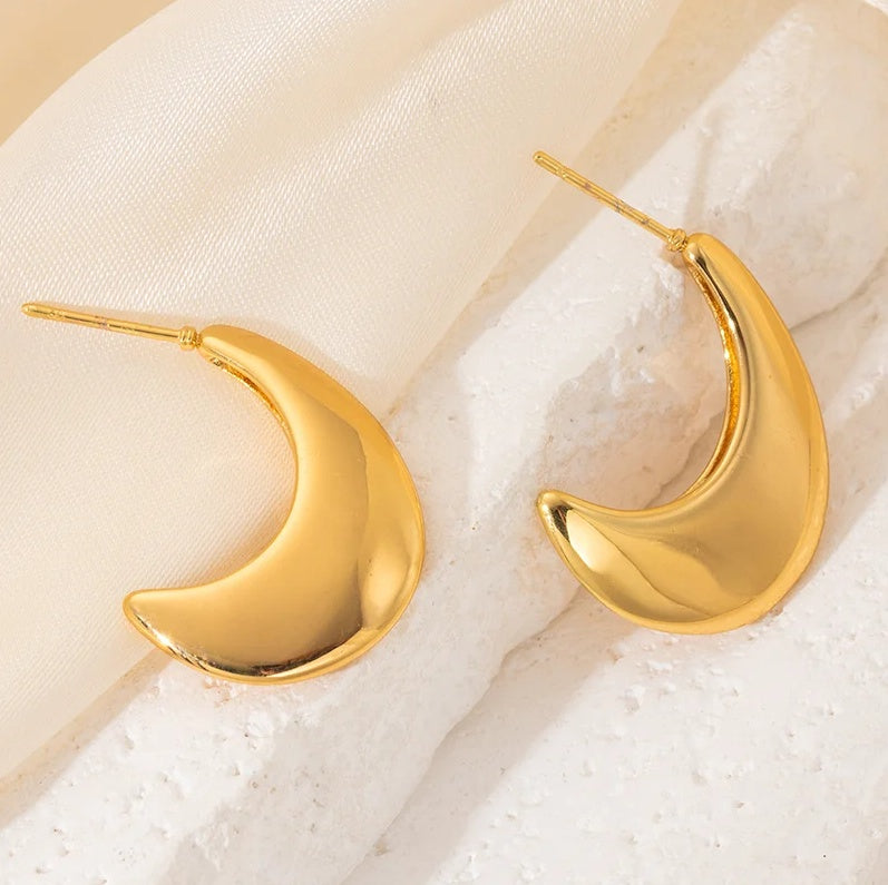 Cercei Semilună din Oțel Inoxidabil - Hipoalergenici