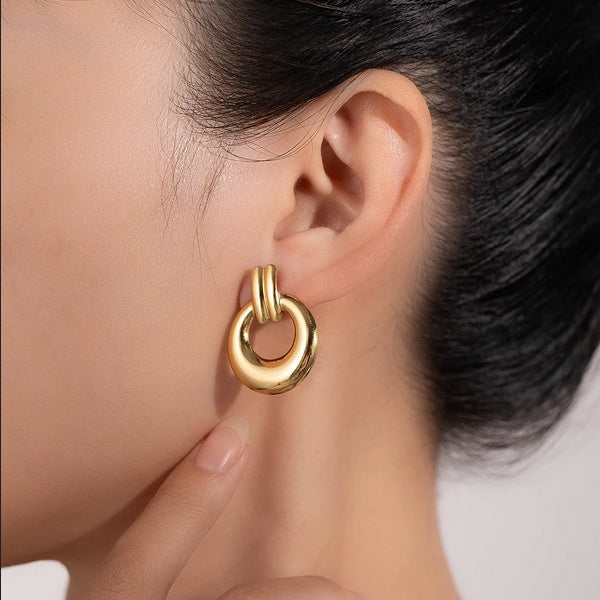 Cercei Cerc geometric din Oțel Inoxidabil - Hipoalergenici