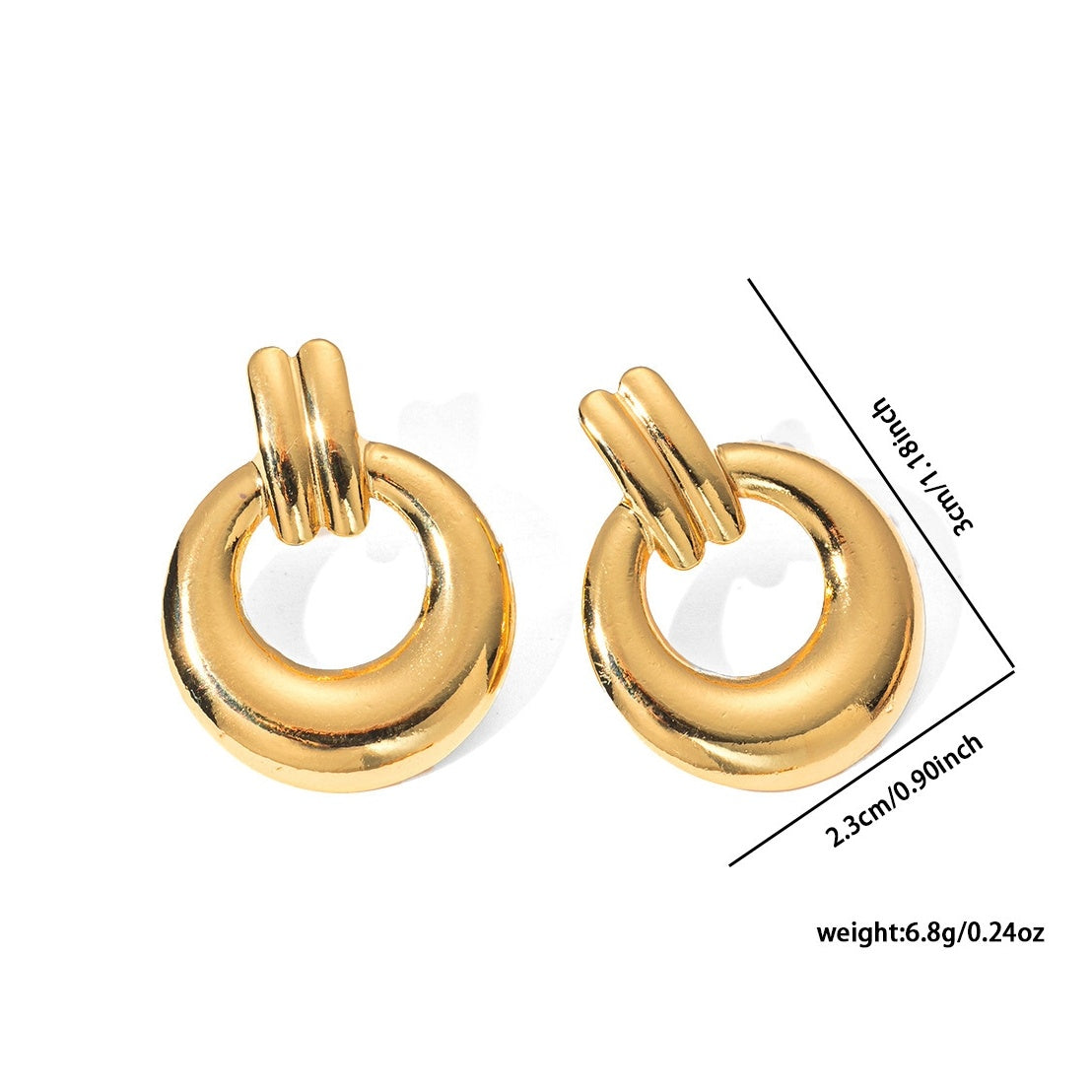 Cercei Cerc geometric din Oțel Inoxidabil - Hipoalergenici