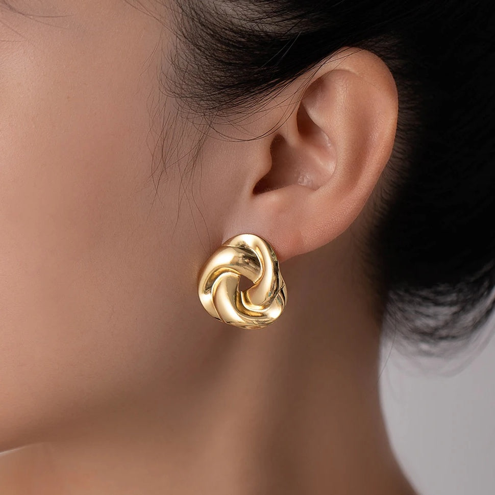 Cercei Nod împletit din Oțel Inoxidabil - Hipoalergenici