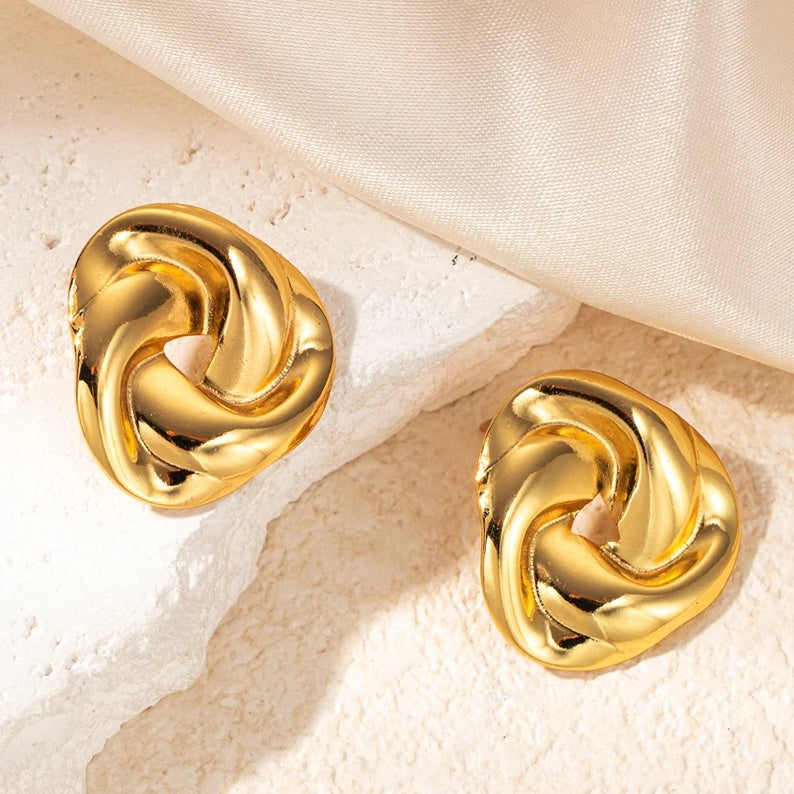 Cercei Nod împletit din Oțel Inoxidabil - Hipoalergenici