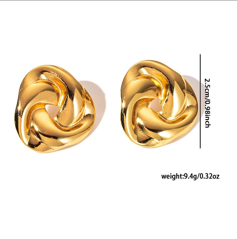 Cercei Nod împletit din Oțel Inoxidabil - Hipoalergenici