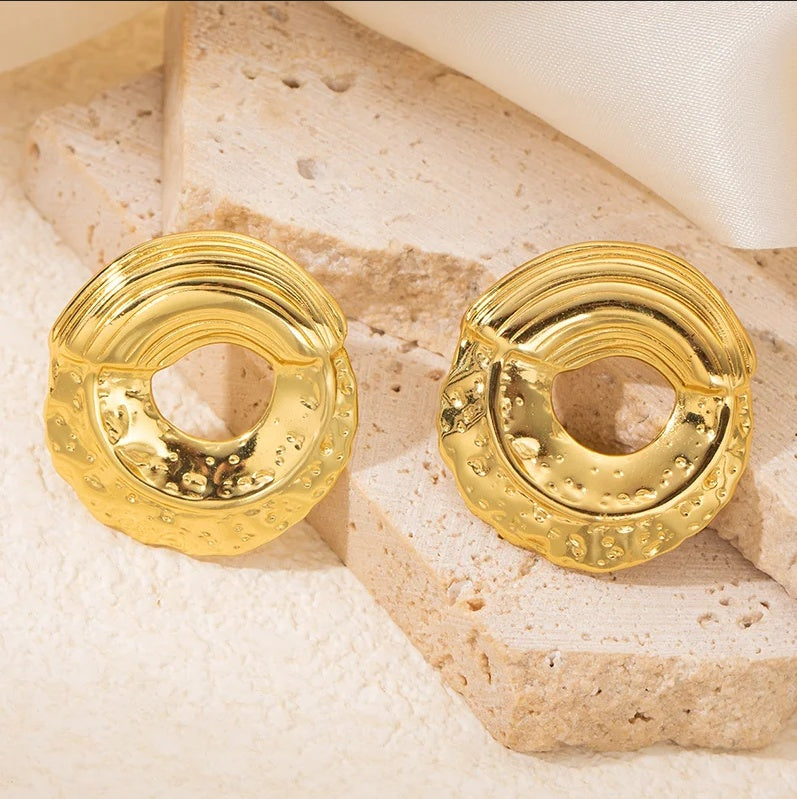 Cercei Inelar geometric din Oțel Inoxidabil - Hipoalergenici