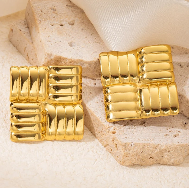 Cercei Geometric din Oțel Inoxidabil - Hipoalergenici