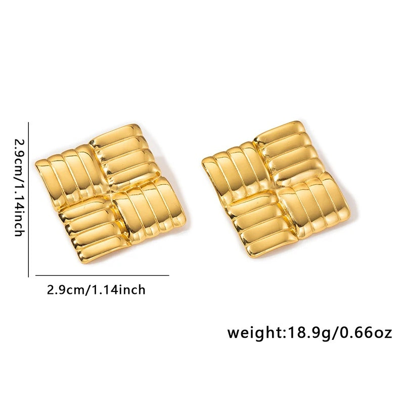 Cercei Geometric din Oțel Inoxidabil - Hipoalergenici