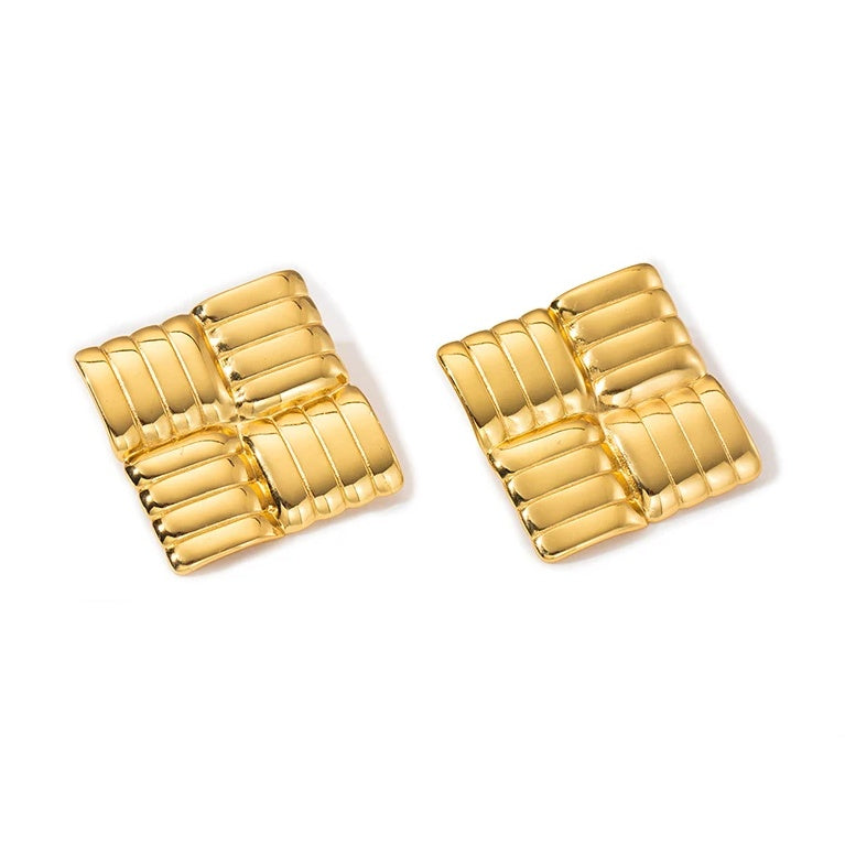 Cercei Geometric din Oțel Inoxidabil 2.5 cm – detaliu 5