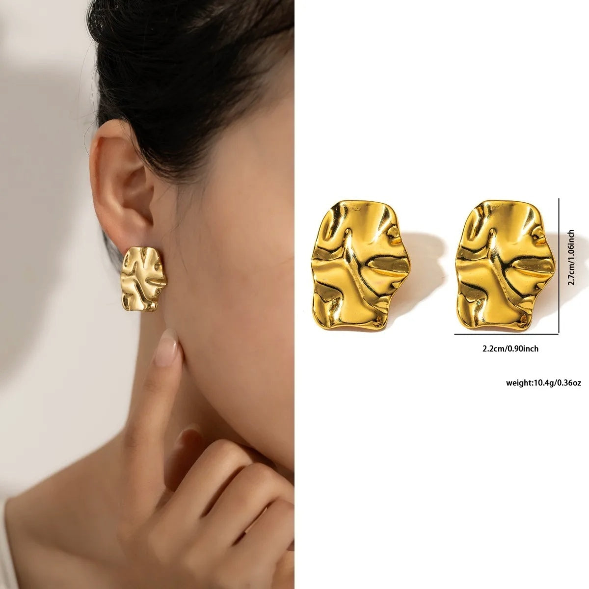 Cercei Formă neregulată din Oțel Inoxidabil - Hipoalergenici