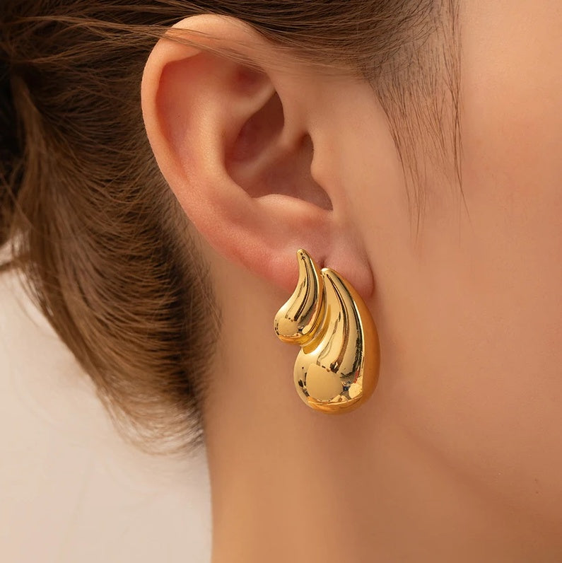 Cercei Picătură stilizată din Oțel Inoxidabil - Hipoalergenici