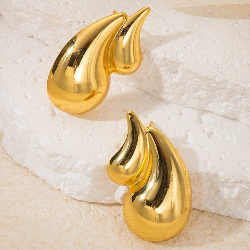 Cercei Picătură stilizată din Oțel Inoxidabil - Hipoalergenici