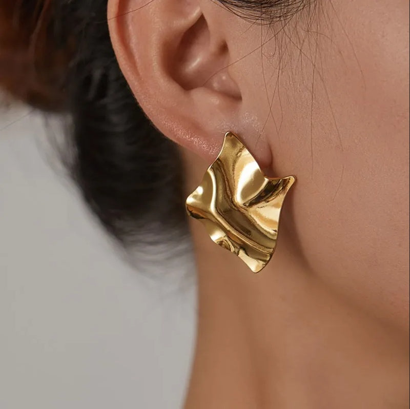 Cercei Formă ondulată din Oțel Inoxidabil - Hipoalergenici