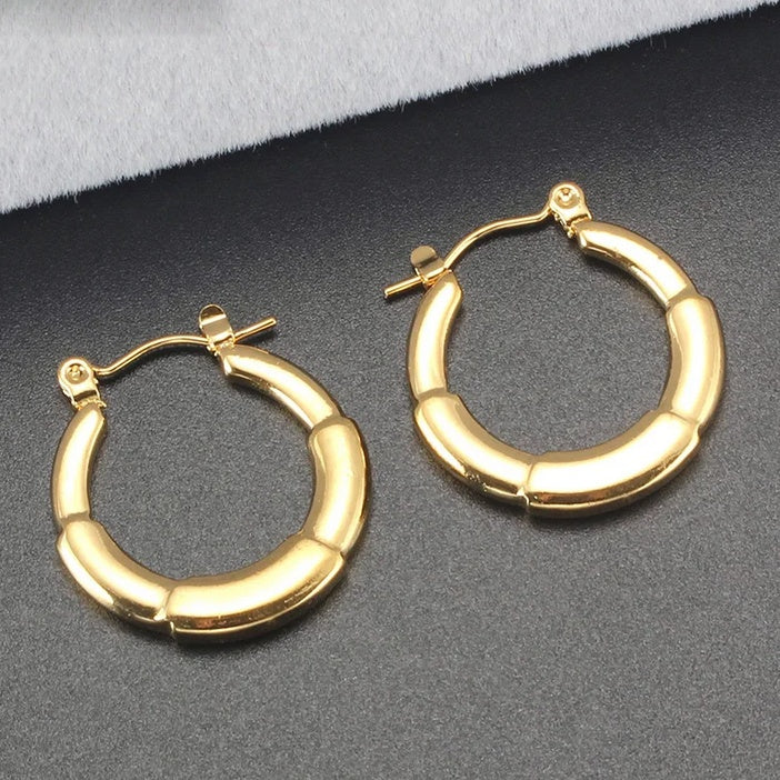 Cercei Creolă segmentată Oțel Inoxidabil 2.2 cm - Hipoalergenici