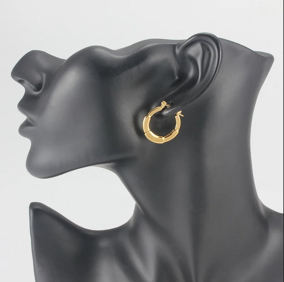 Cercei Creolă segmentată Oțel Inoxidabil 2.2 cm - Hipoalergenici - CM1758