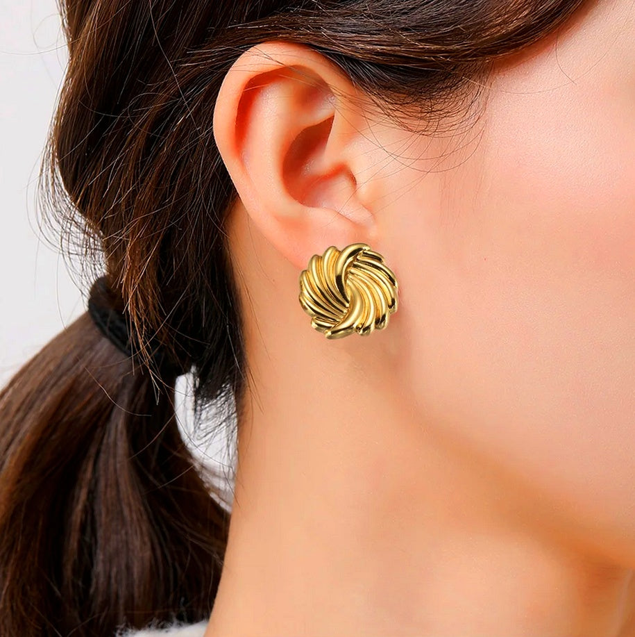 Cercei Spirală răsucită din Oțel Inoxidabil - Hipoalergenici - CM1770