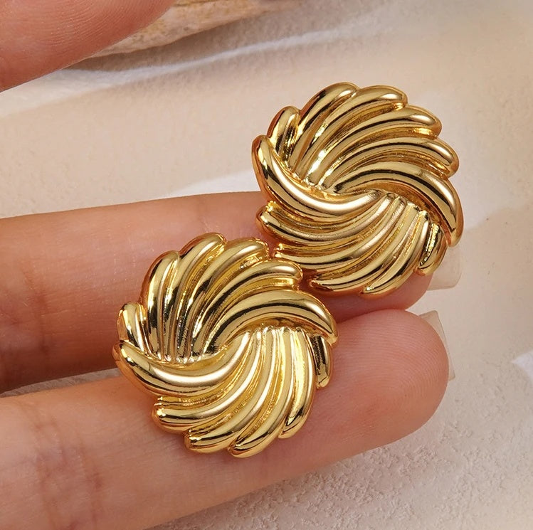 Cercei Spirală răsucită din Oțel Inoxidabil - Hipoalergenici