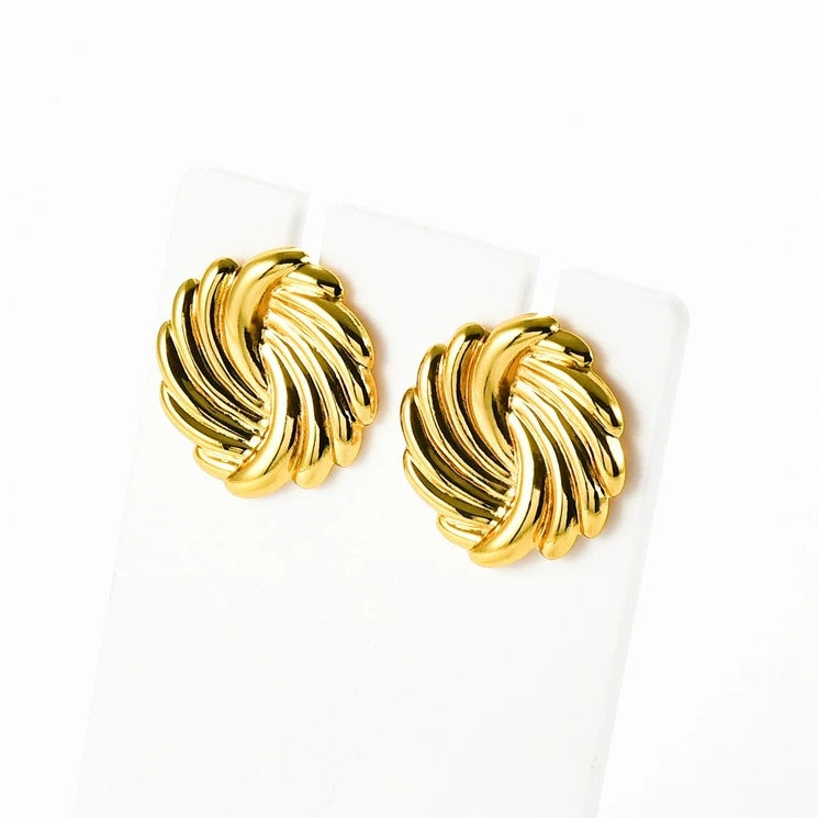 Cercei Spirală răsucită din Oțel Inoxidabil - Hipoalergenici