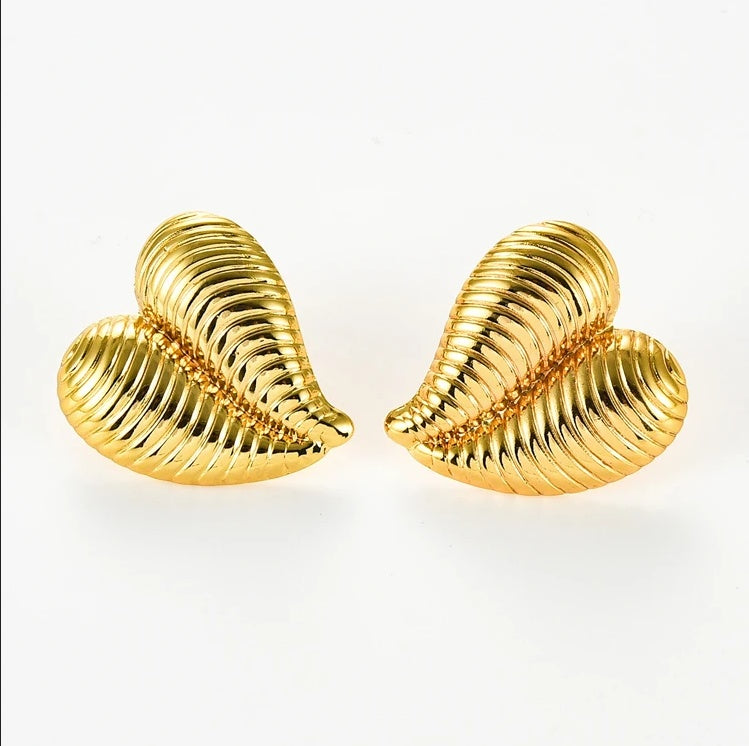 Cercei Inimioară din Oțel Inoxidabil - Hipoalergenici - CM1773