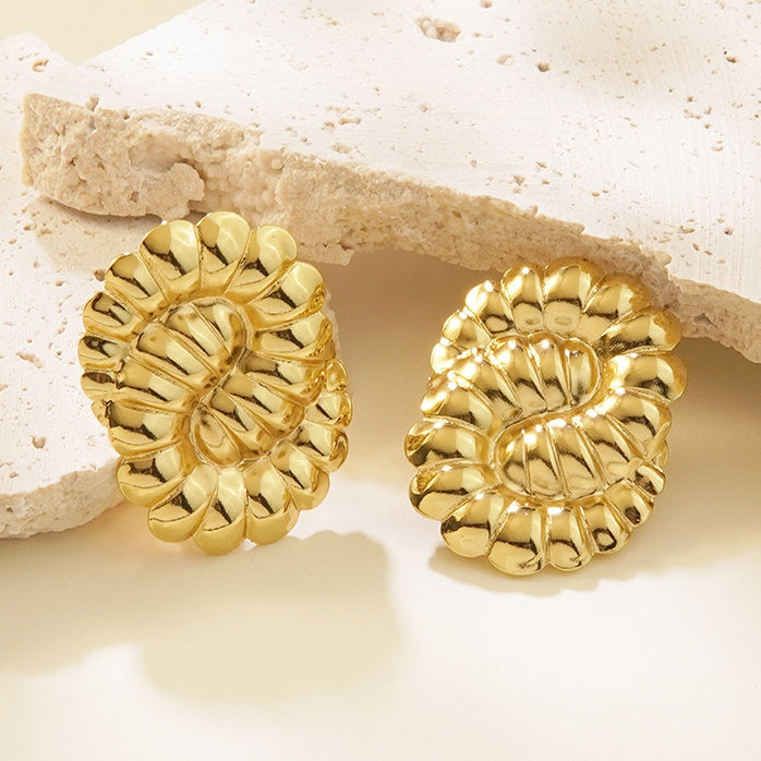 Cercei Cochilie spiralată Oțel Inoxidabil 3 cm - Hipoalergenici