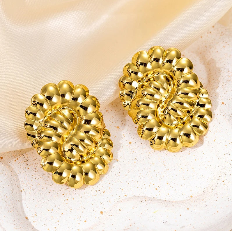 Cercei Cochilie spiralată Oțel Inoxidabil 3 cm - Hipoalergenici