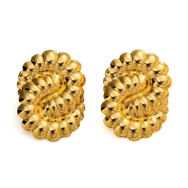 Cercei Cochilie spiralată Oțel Inoxidabil 3 cm - Hipoalergenici