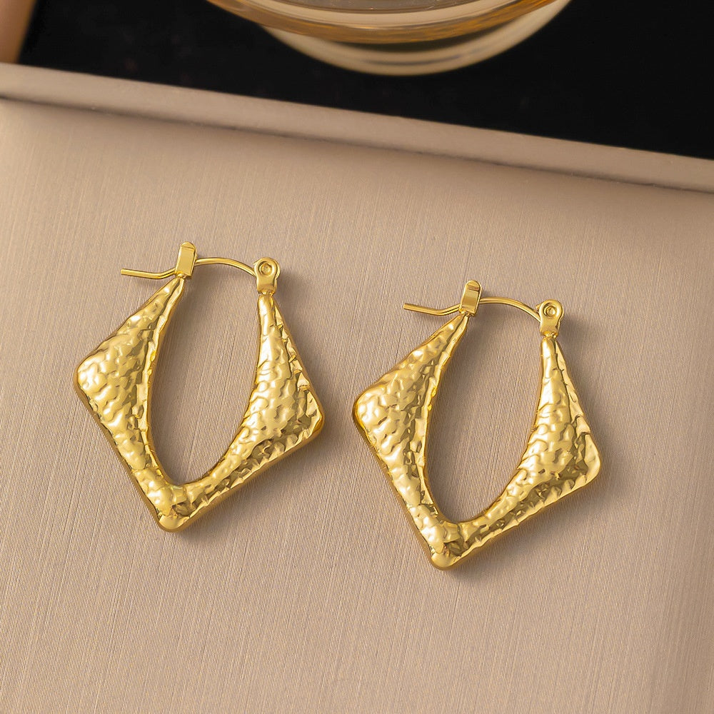 Cercei Geometrică Oțel Inoxidabil 3 cm - Hipoalergenici