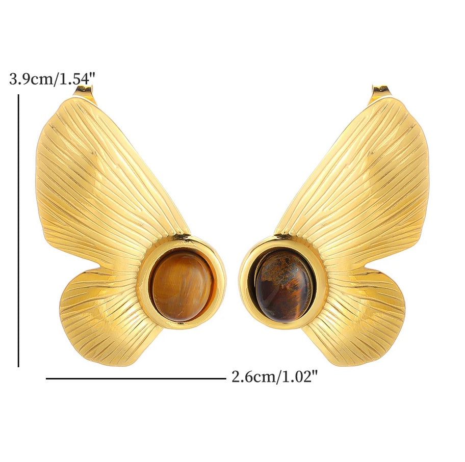 Cercei Aripă de fluture Oțel Inoxidabil 4 cm - Hipoalergenici