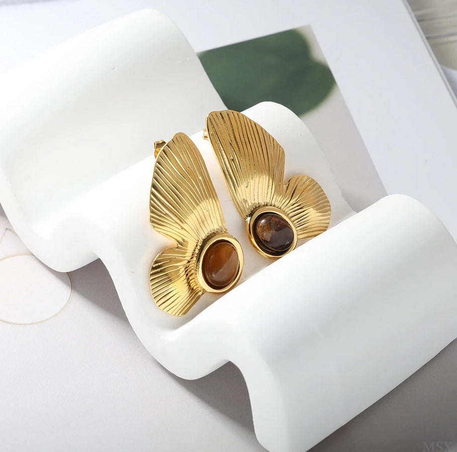 Cercei Aripă de fluture Oțel Inoxidabil 4 cm - Hipoalergenici - CM1789