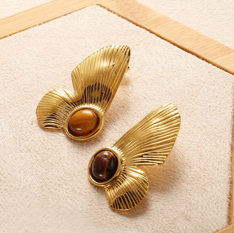 Cercei Aripă de fluture Oțel Inoxidabil 4 cm - Hipoalergenici