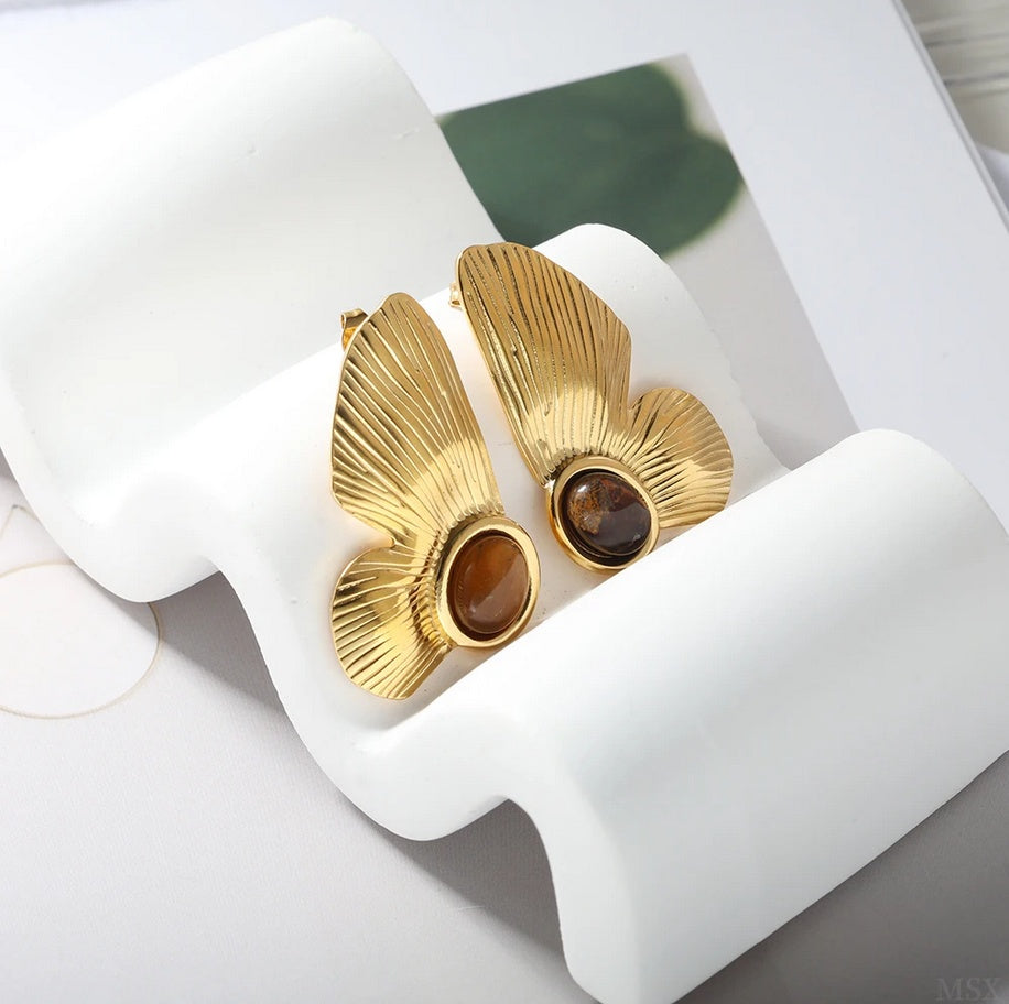 Cercei Aripă de fluture Oțel Inoxidabil 4 cm - Hipoalergenici