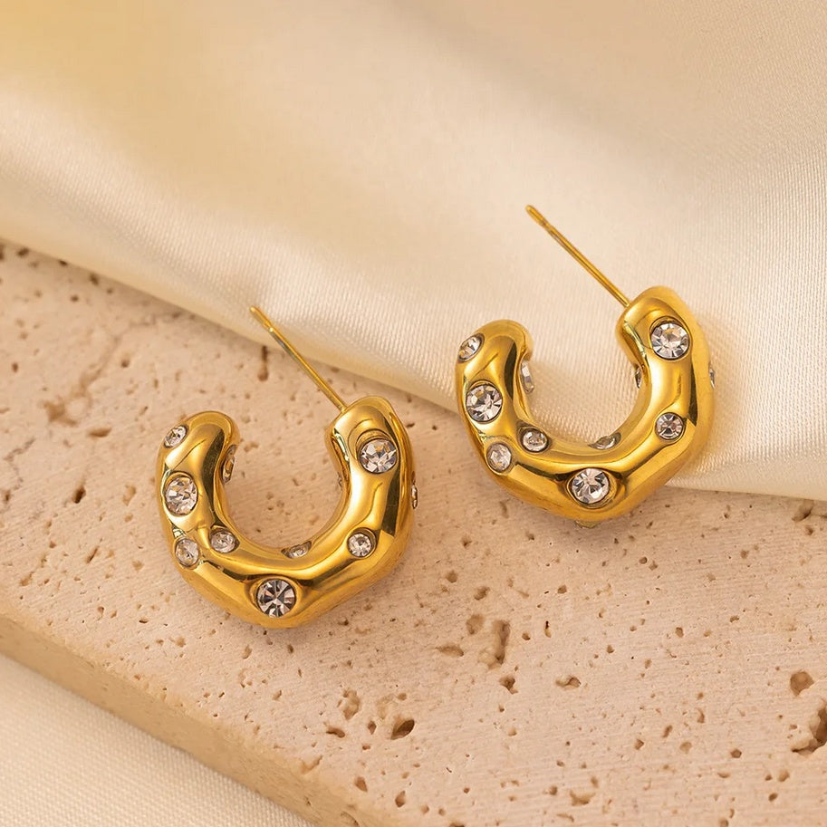 Cercei Creolă C-formă din Oțel Inoxidabil - Hipoalergenici