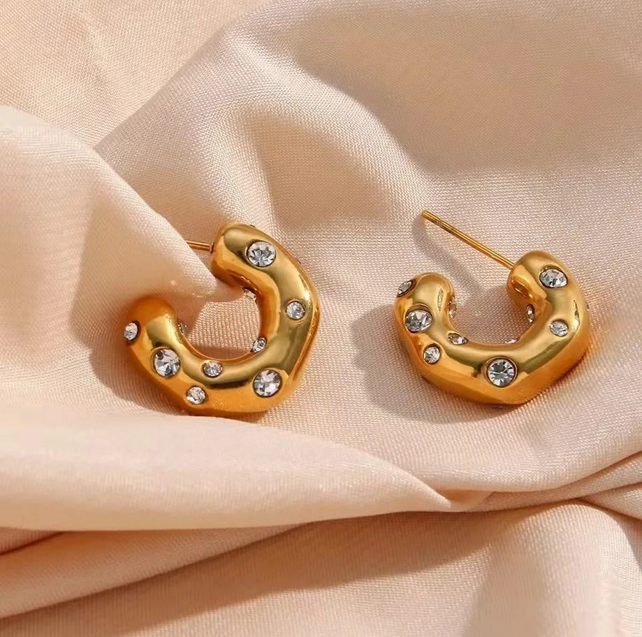 Cercei Creolă C-formă din Oțel Inoxidabil - Hipoalergenici