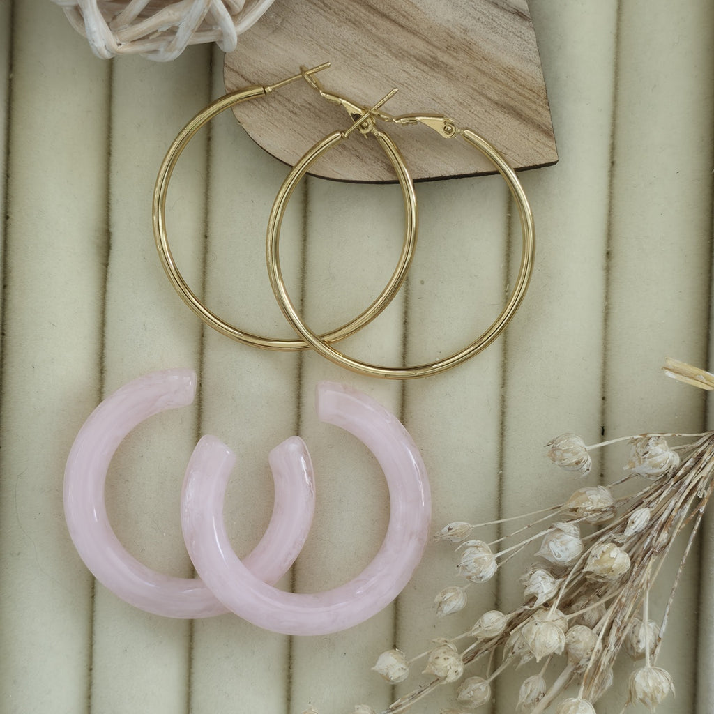 Cercei Creolă lată din Oțel Inoxidabil - Hipoalergenici - CM1833