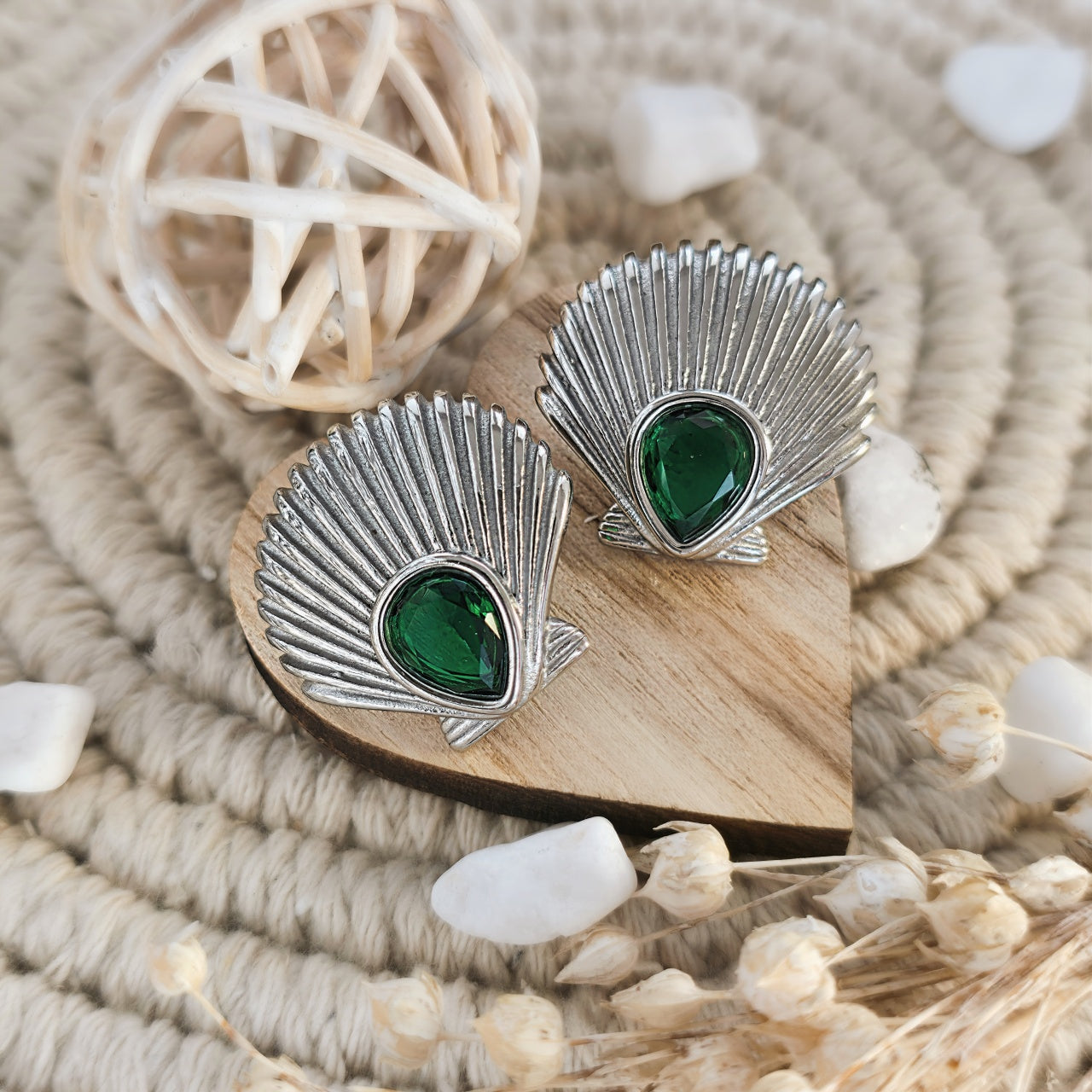 Cercei Scoică din Oțel Inoxidabil - Hipoalergenici