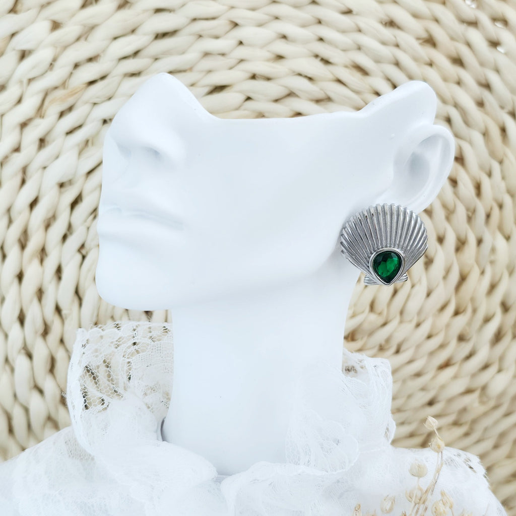 Cercei Scoică din Oțel Inoxidabil - Hipoalergenici - CM1835