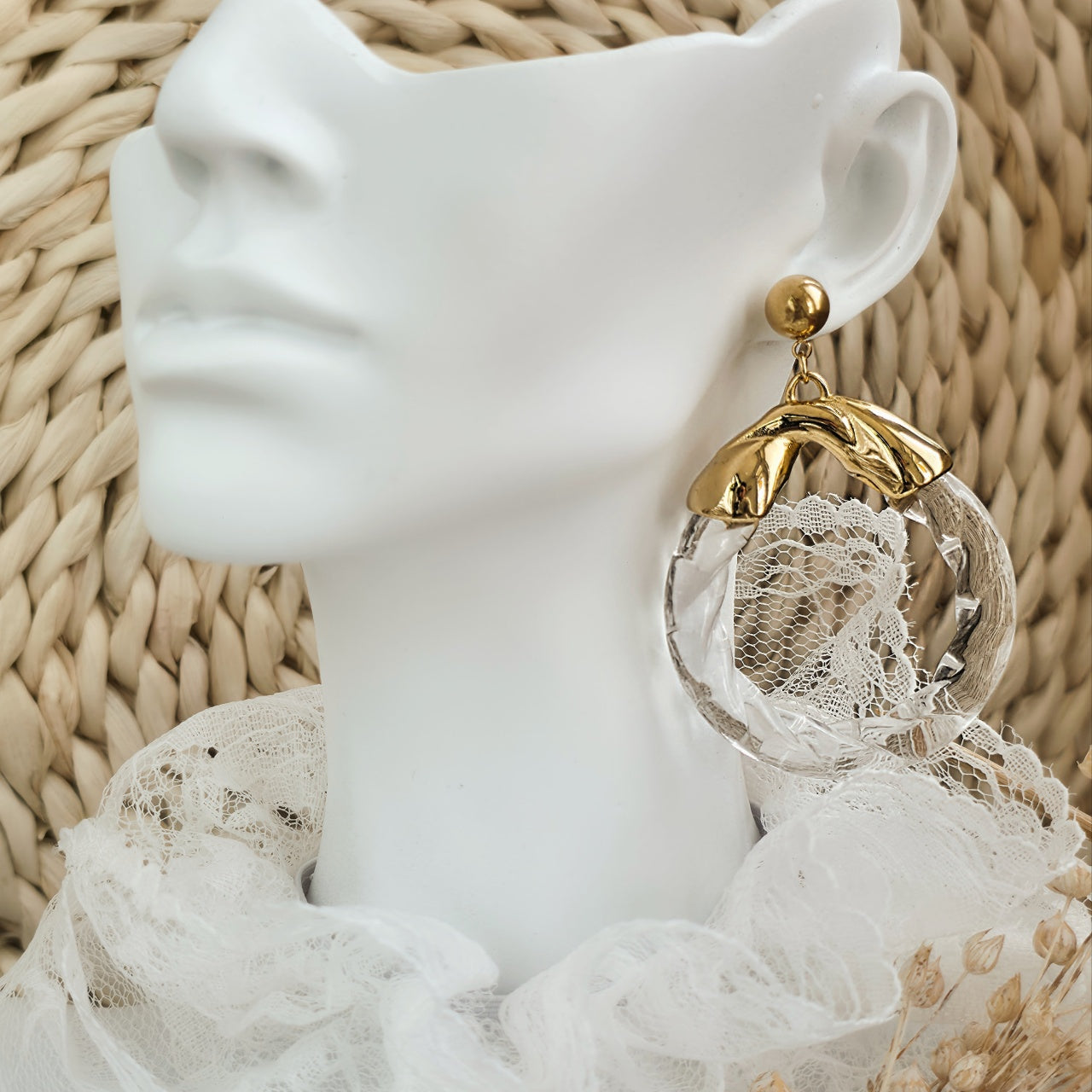 Cercei Creolă răsucită din Oțel Inoxidabil - Hipoalergenici