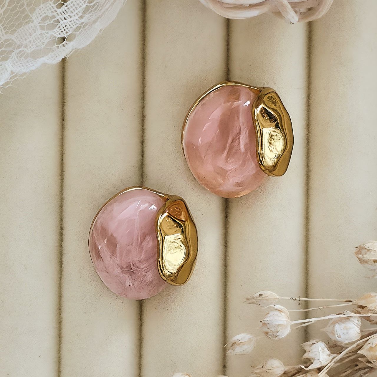 Cercei Rotund abstract din Oțel Inoxidabil - Hipoalergenici